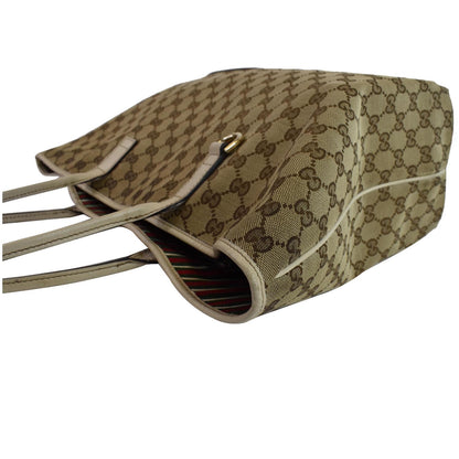 GUCCI Large Britt GG Canvas Tote Bag Beige 169945