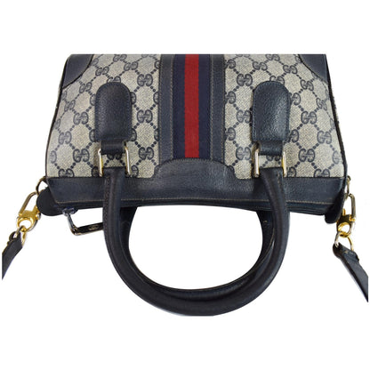 GUCCI Vintage Joy Boston GG Canvas Shoulder Bag Blue