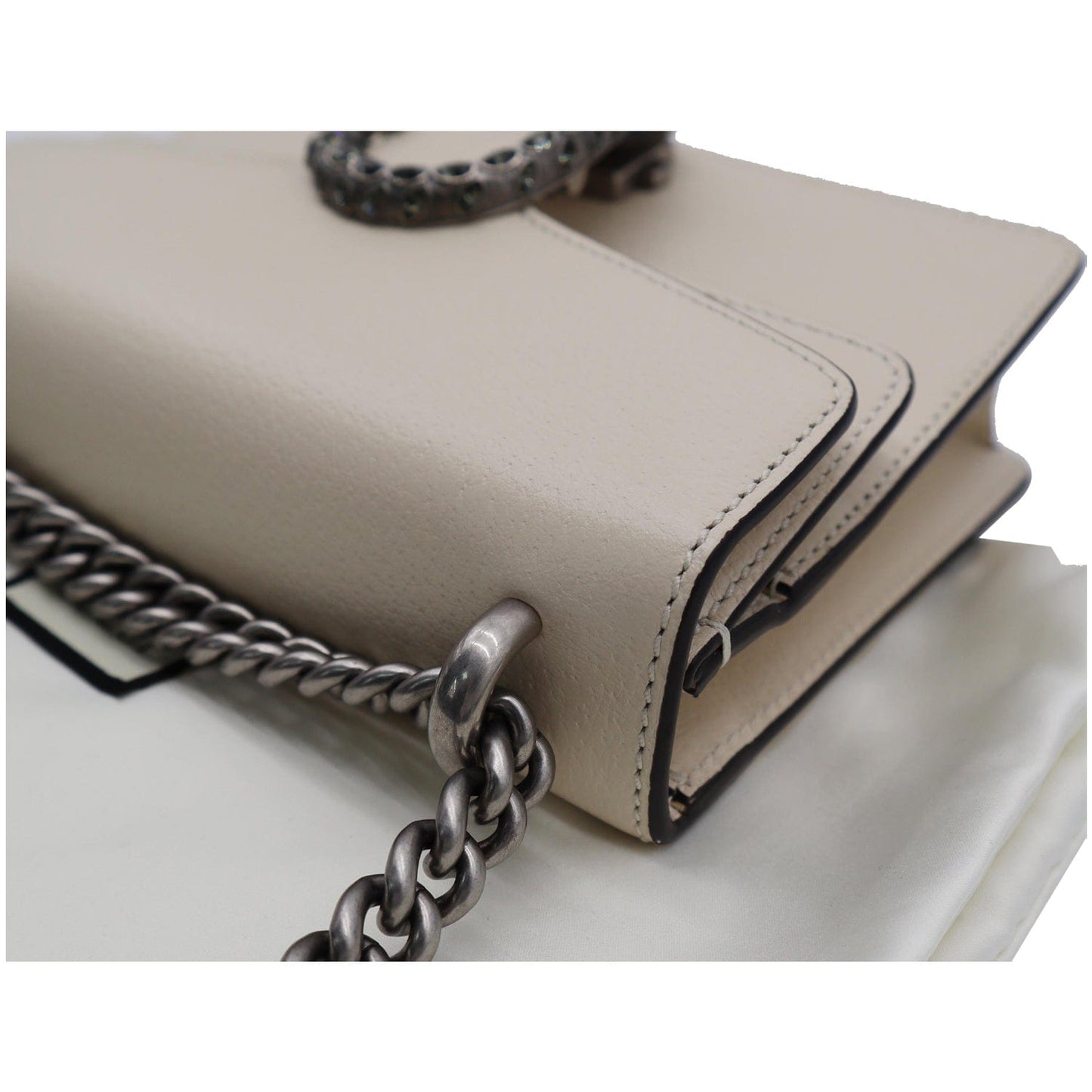 GUCCI Dionysus Mini Leather Crossbody Bag Cream