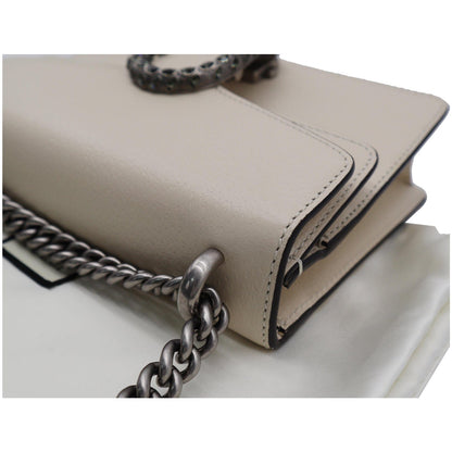 GUCCI Dionysus Mini Leather Crossbody Bag Cream