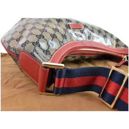 GUCCI GG Canvas Web Messenger Bag Red/Navy 181092