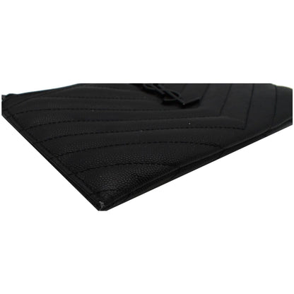 YVES SAINT LAURENT Bill Pouch Grain De Poudre Black