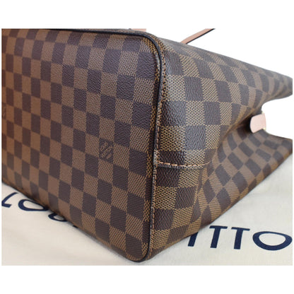 LOUIS VUITTON Neonoe MM Damier Ebene Crossbody Bag Rose