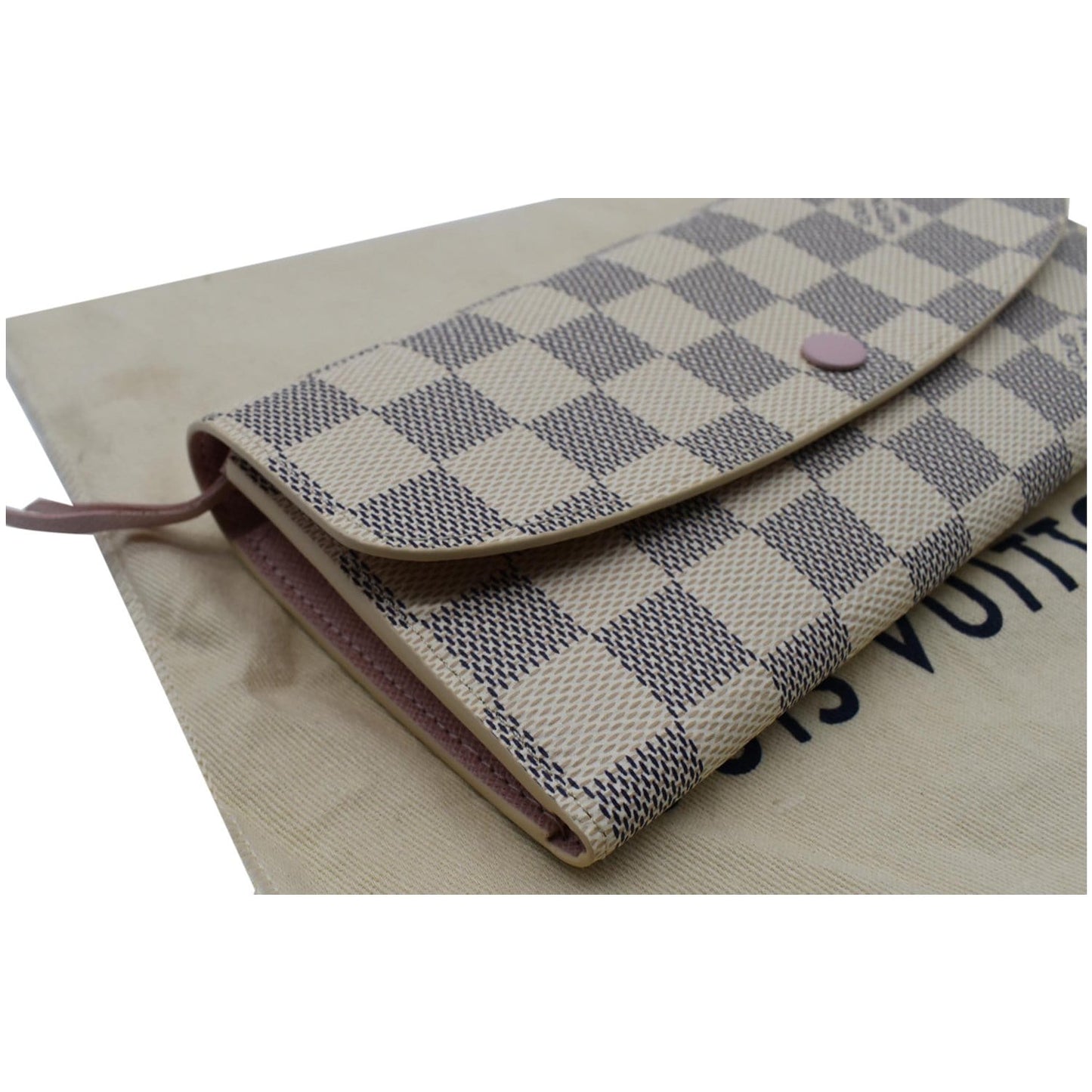 LOUIS VUITTON Emilie Damier Azur Wallet White