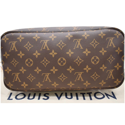 LOUIS VUITTON Neverfull MM Monogram Canvas Tote Bag Brown
