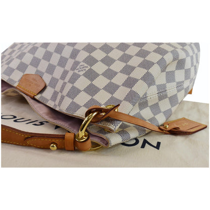 LOUIS VUITTON Graceful PM Damier Azur Shoulder Bag White