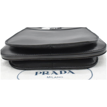 PRADA City Margit 1BC076 Calf Leather Satchel Bag Black