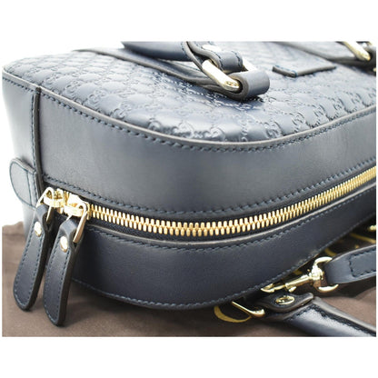 GUCCI Microguccissima Small Leather Crossbody Bag Blue 510289