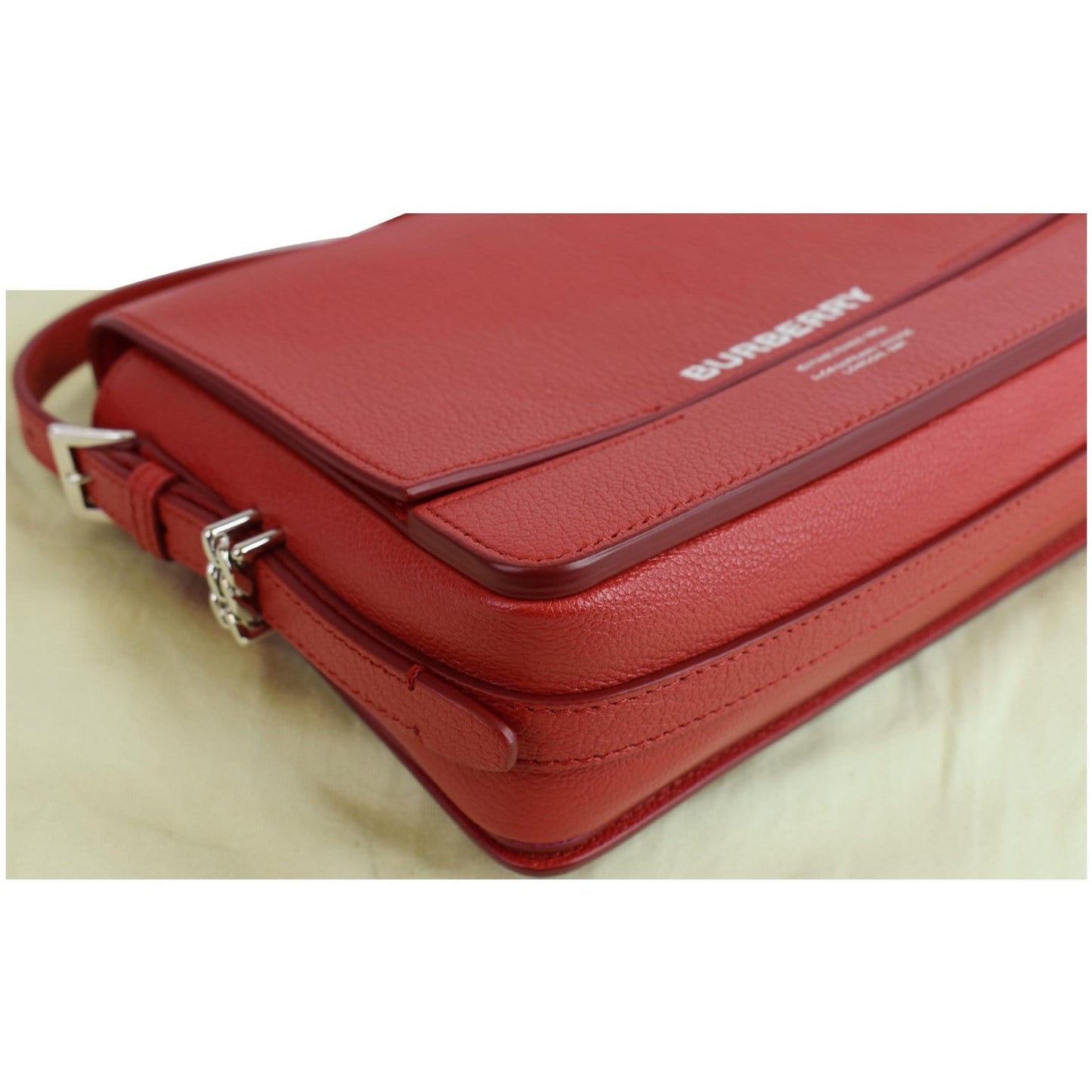 BURBERRY Small Grace Leather Shoulder Bag Red - Final Sale