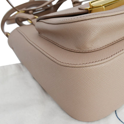 PRADA Lux Metropolis Saffiano Leather Tote Bag Cipria  - Hot Deals