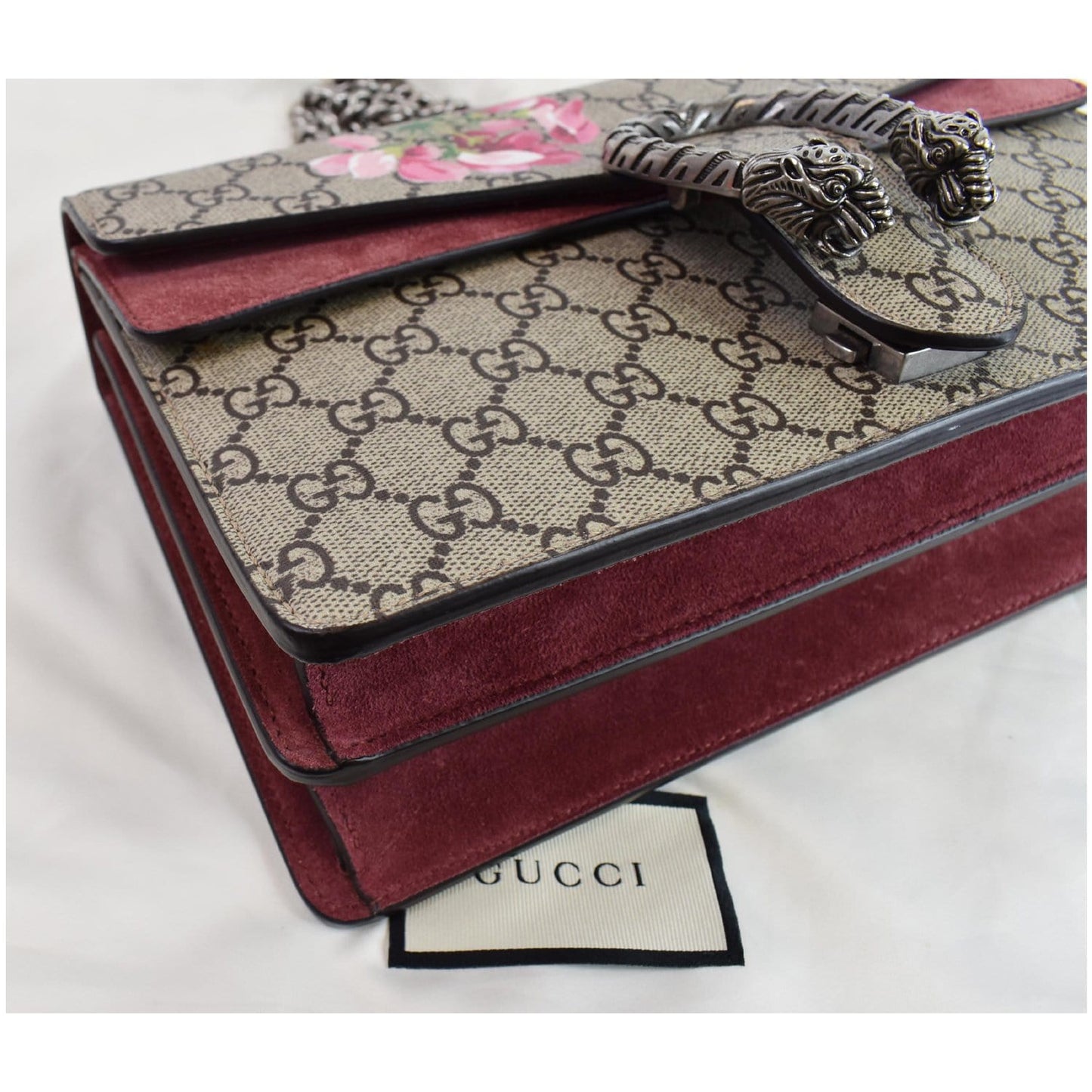GUCCI Dionysus Small GG Blooms Shoulder Bag Beige 400249