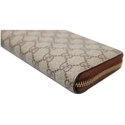 GUCCI GG Supreme Zip Around Wallet Beige 410102