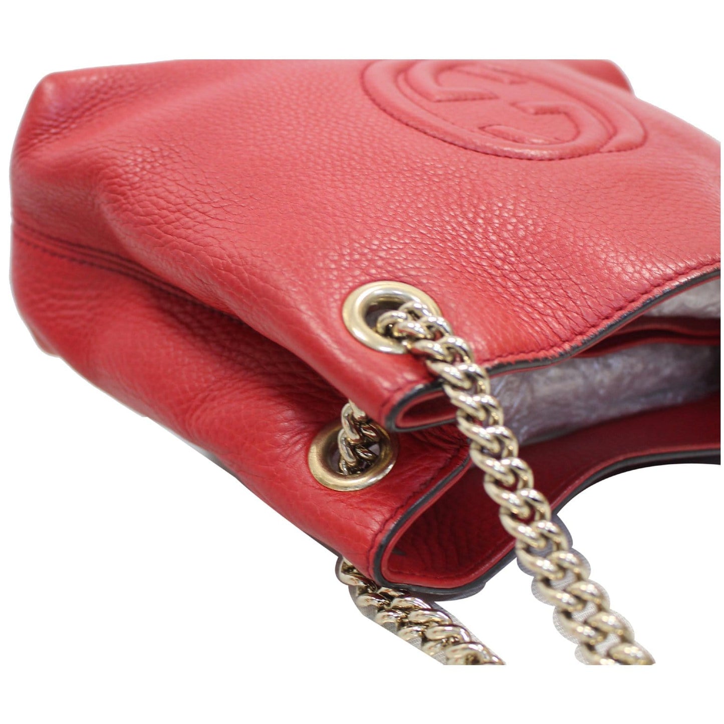 GUCCI Soho Chain Mini Tassel Leather Shoulder Bag Red 387043 - 15% OFF