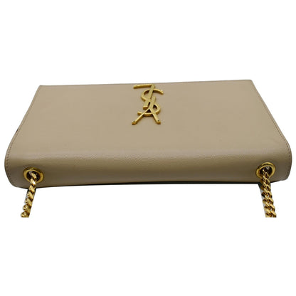 YVES SAINT LAURENT Kate Medium Leather Crossbody Bag Beige