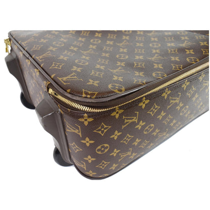 LOUIS VUITTON Pegase 45 Monogram Canvas Suitcase Travel Bag Brown