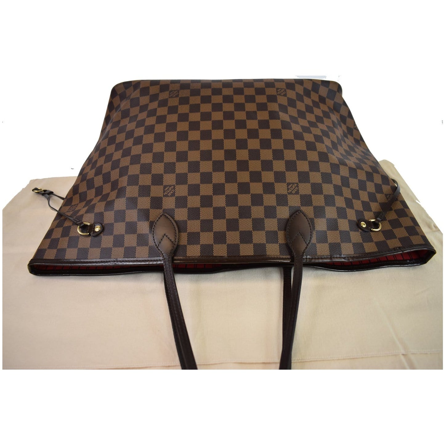 LOUIS VUITTON Neverfull GM Damier Ebene Shoulder Bag Brown