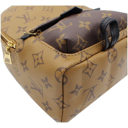 LOUIS VUITTON Palm Springs Mini Monogram Reverse Canvas Backpack Brown