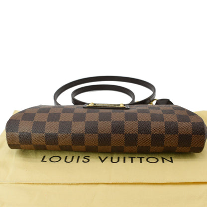 LOUIS VUITTON Eva Pochette Damier Ebene Clutch Crossbody Bag Brown
