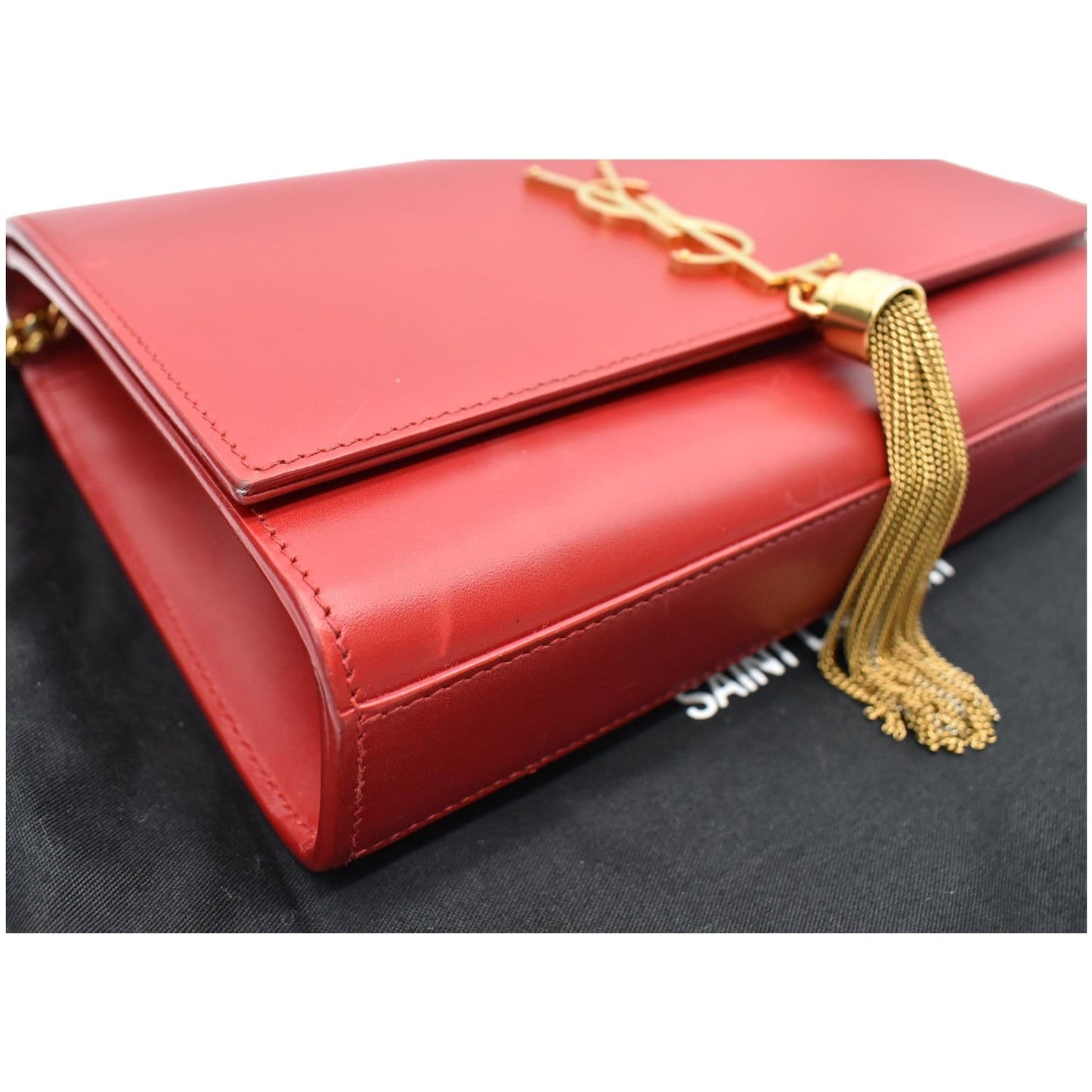 YVES SAINT LAURENT Kate Tassel Leather Crossbody Bag Red