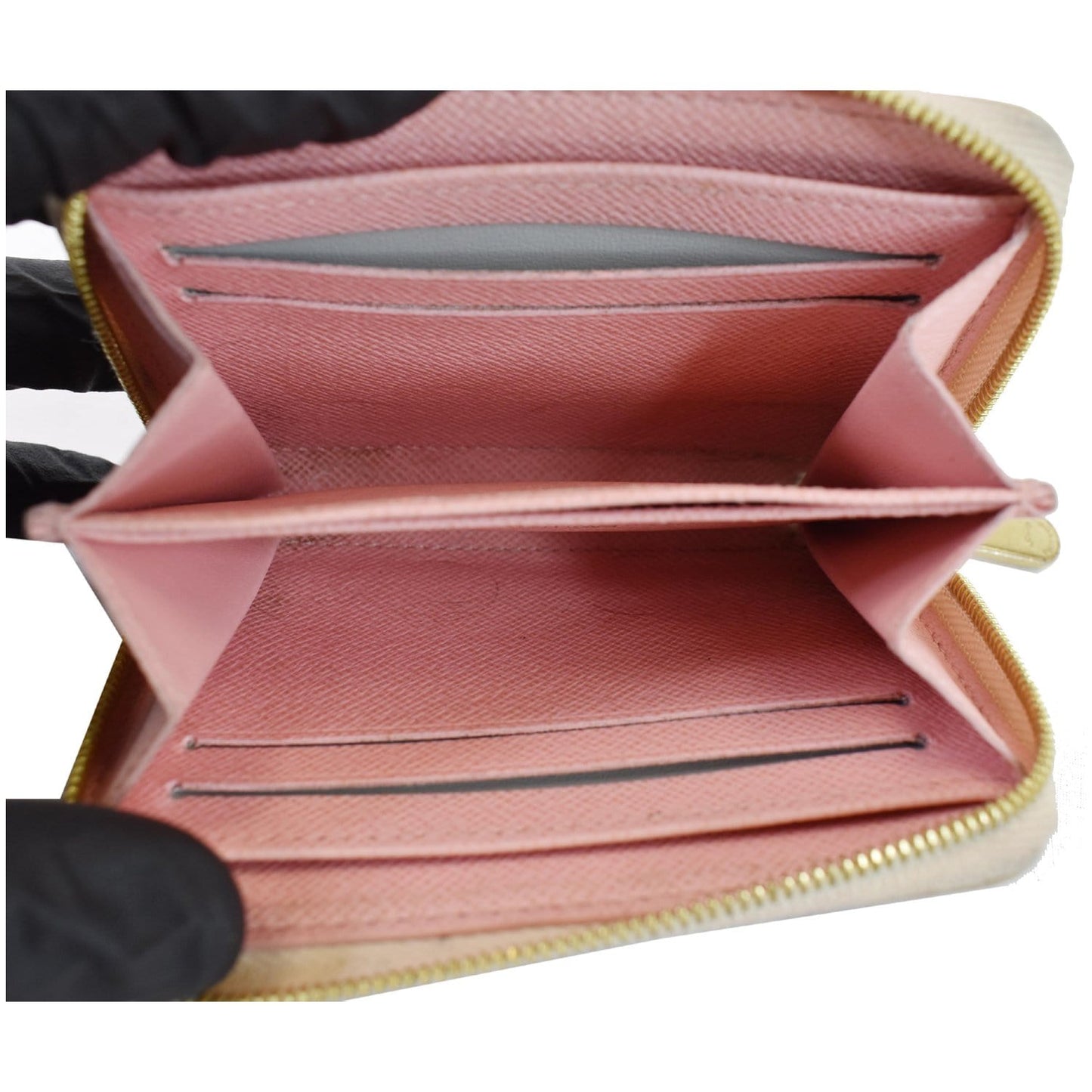 LOUIS VUITTON Birds Zippy Damier Azur Coin Purse White