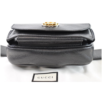 GUCCI Morpheus Leather Belt Bag Black 597676 - Final Sale