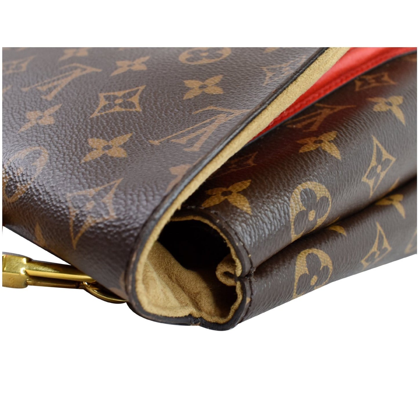 LOUIS VUITTON Marignan Monogram Canvas Messenger Shoulder Bag Coquelicot