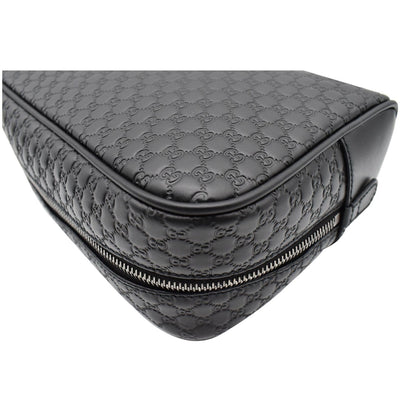 GUCCI GG Microguccissima Leather Toiletry Case Black 419775 - 10% OFF