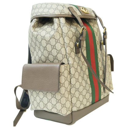 GUCCI Ophidia GG Medium Supreme Canvas Backpack Beige/Ebony 598140