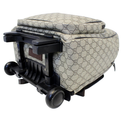 Gucci GG Supreme Canvas Trolley Backpack Bag Beige