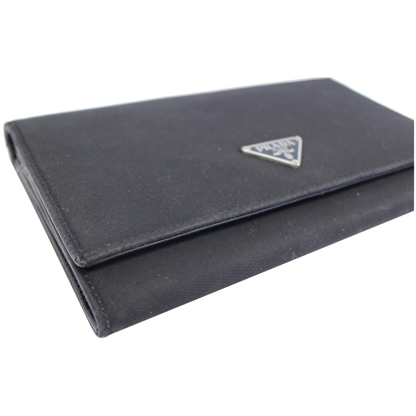 PRADA Nylon Bifold Long Wallet Black