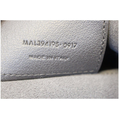 Yves Saint Laurent Leather Shopping Tote Bag Grey