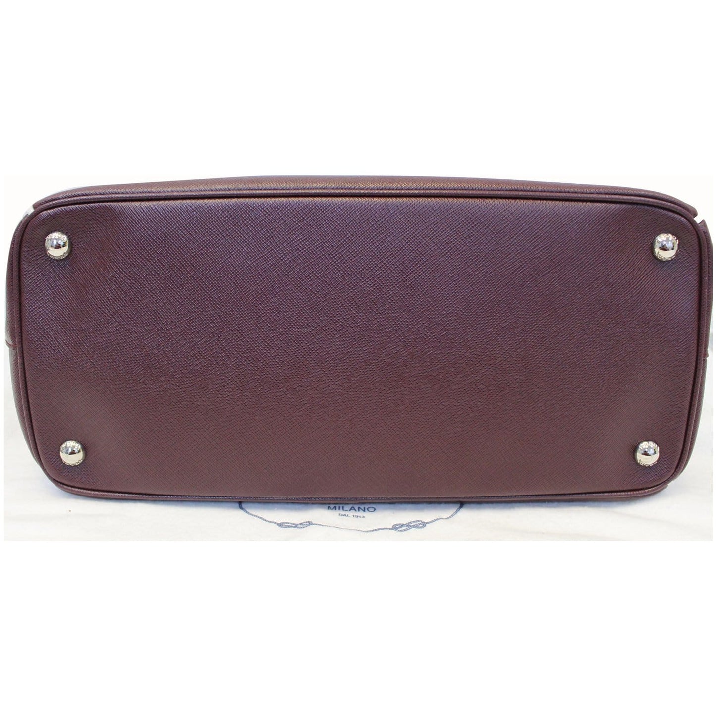 PRADA Lux Large Saffiano Leather Tote Shoulder Bag Burgundy