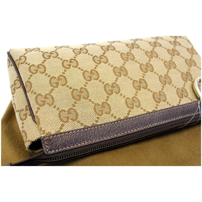 Gucci Beige/Ebony G Canvas Abbey D-Ring Pochette Bag