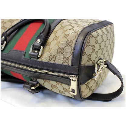 GUCCI Vintage Web Original GG Boston Bag Beige 247205