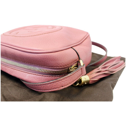 GUCCI Soho Disco Pebbled Leather Small Crossbody Bag 308364