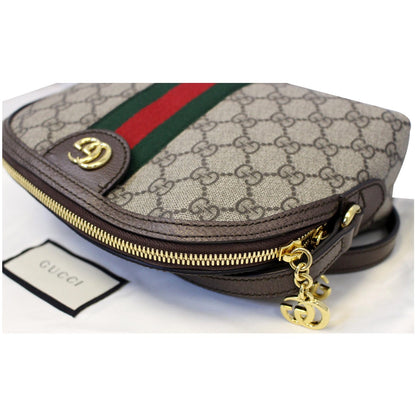 GUCCI Ophidia GG Supreme Canvas Small Shoulder Bag Beige 499621
