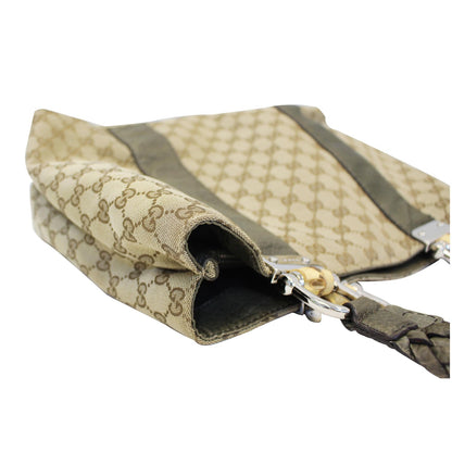 GUCCI Bamboo Bar GG Canvas Tote Bag Beige 232947