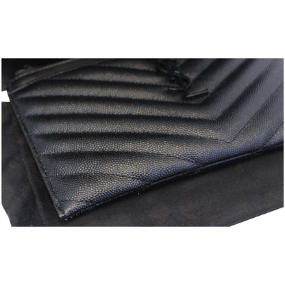 YVES SAINT LAURENT Bill Pouch Grain De Poudre Black