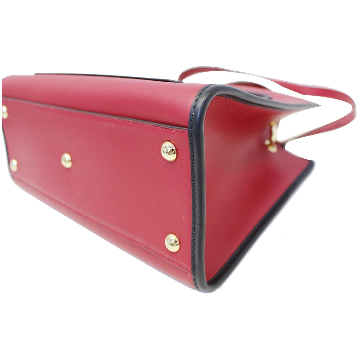 FENDI Runway Leather Tote Shoulder Bag Red