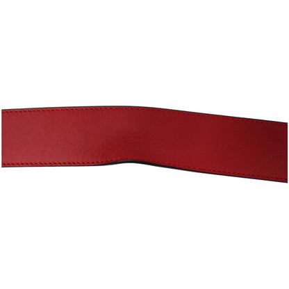 GUCCI Torchon Double G Red Leather Belt Size 95.38
