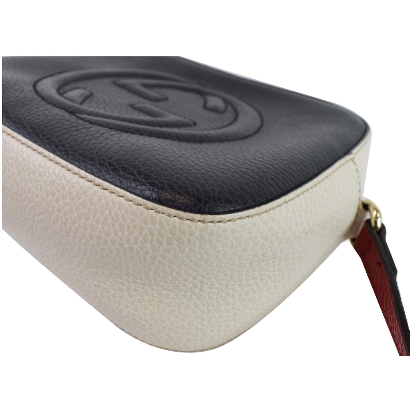 GUCCI Soho Disco Small GG Leather Crossbody Bag Navy 431567