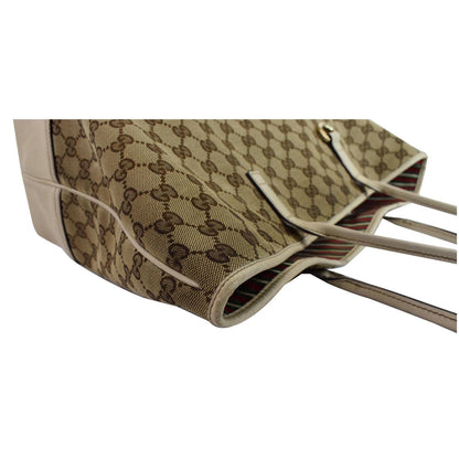 GUCCI Large Britt GG Canvas Tote Bag Beige 169945