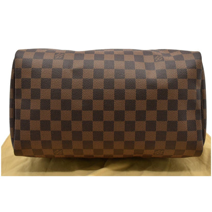 LOUIS VUITTON Speedy 30 Damier Ebene Satchel Bag Brown