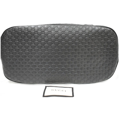 GUCCI Dome Medium Microguccissima Leather Shoulder Bag Black 449663