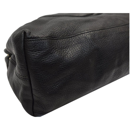 GUCCI Soho Pebbled Leather Chain Shoulder Bag 308982 Black