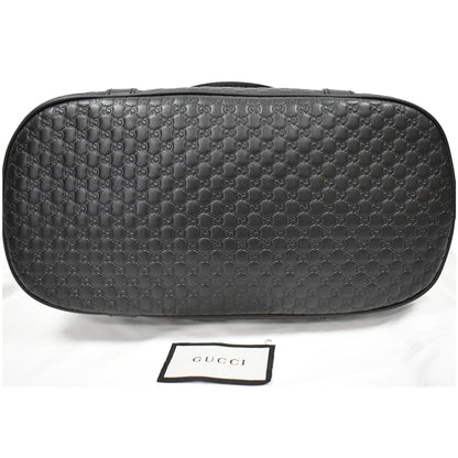 GUCCI Dome Medium Microguccissima Leather Shoulder Bag Black 449663