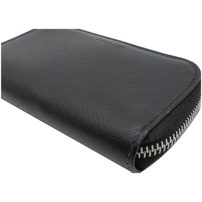 PRADA Saffiano Leather Key Case Holder Black - Final Sale