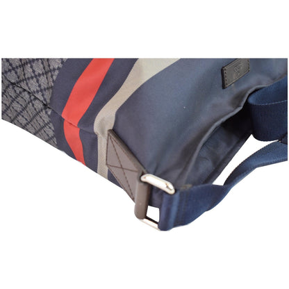 GUCCI Diamante Nylon Crossbody Messenger Bag Blue/Red 270410