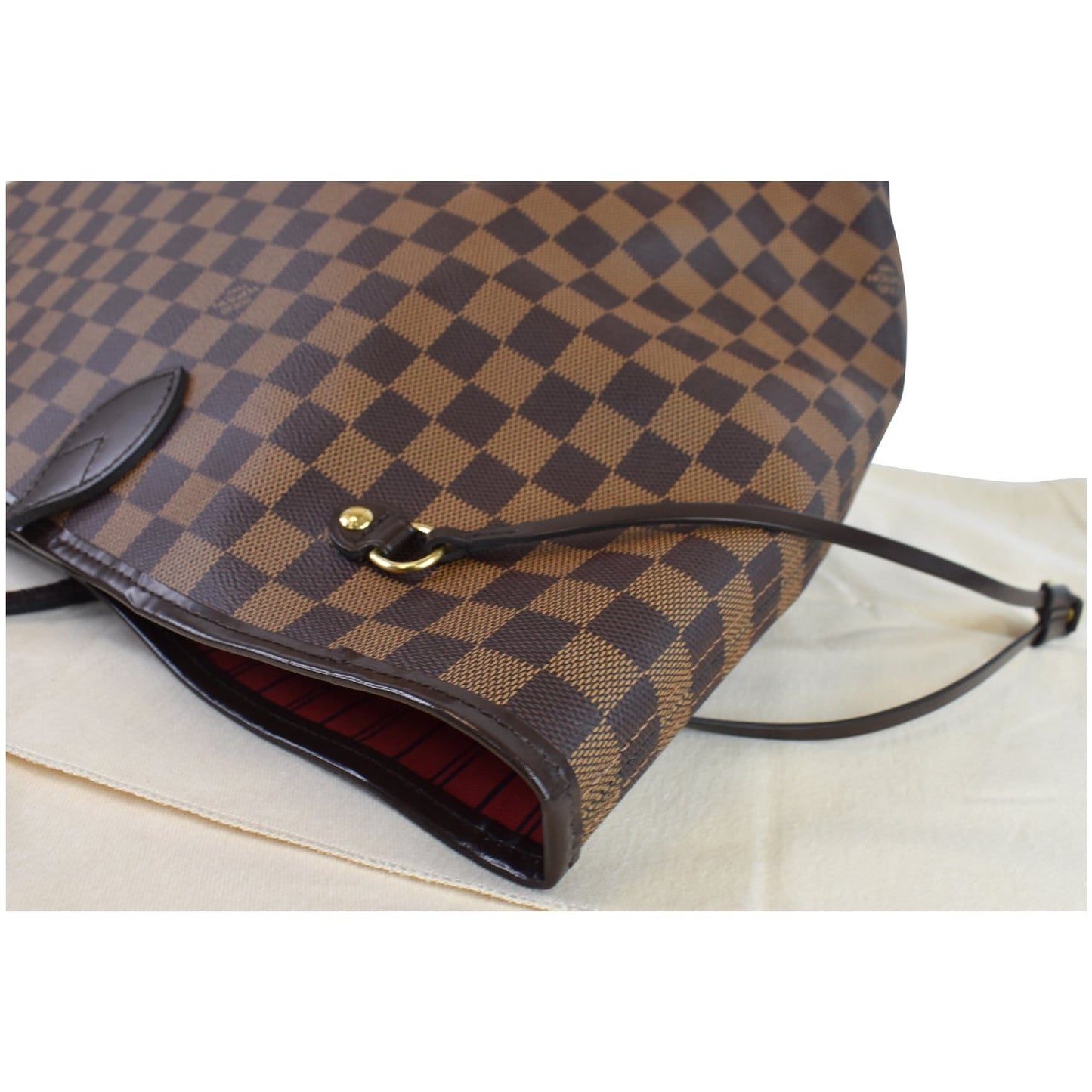 LOUIS VUITTON Neverfull GM Damier Ebene Shoulder Bag Brown