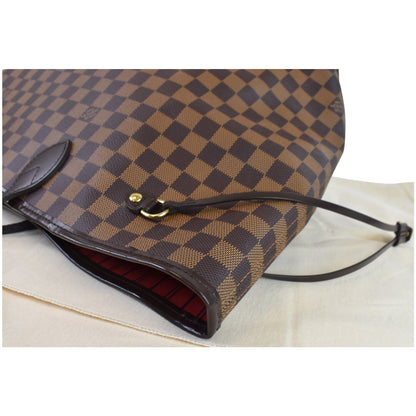 LOUIS VUITTON Neverfull GM Damier Ebene Shoulder Bag Brown